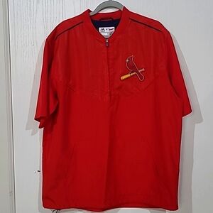 Majestic MLB Coolbase Quarter Zip Cardinals Baseball Pullover Training Jacket